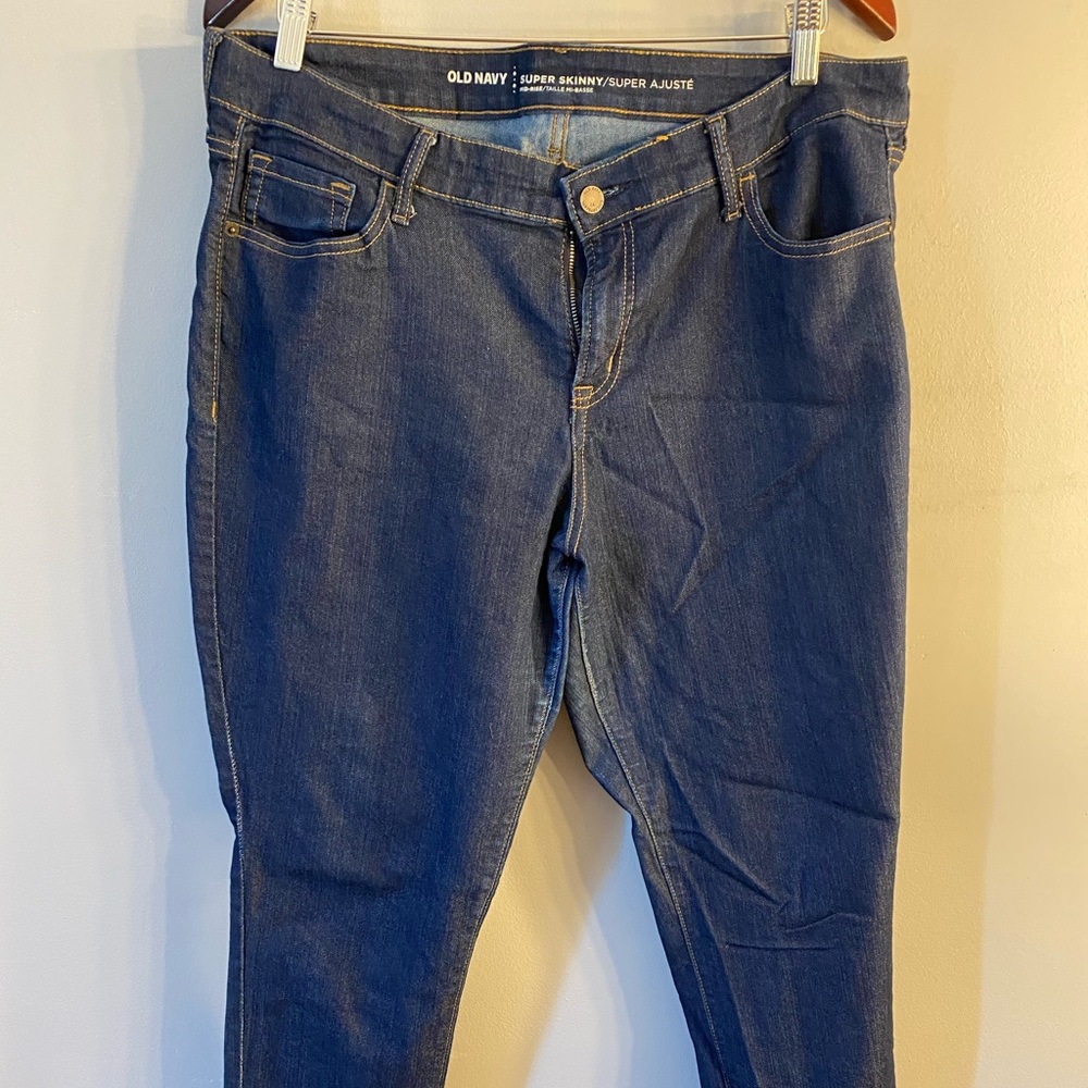 Old navy blue jeans